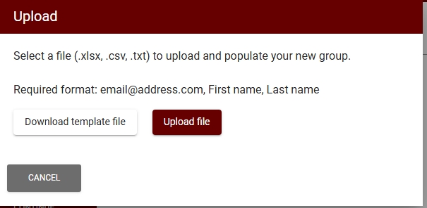 Upload screenshot