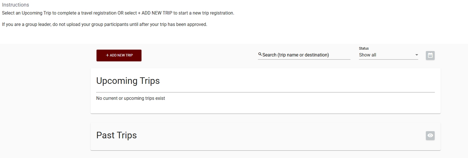 Instructions page screenshot